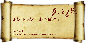 Jáksó Ádám névjegykártya
