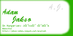 adam jakso business card